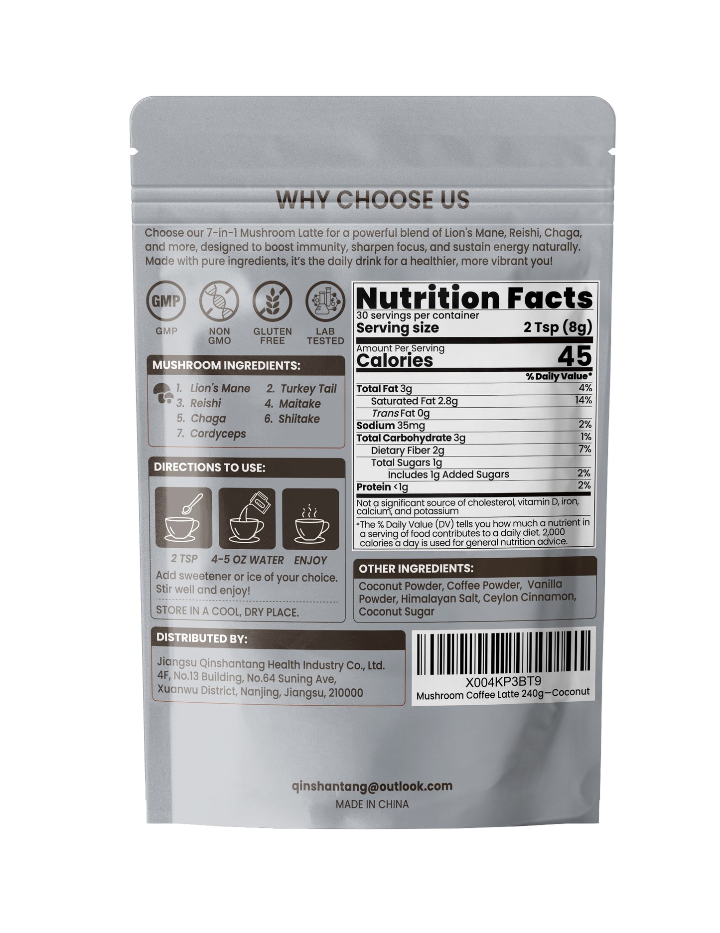 Organic Mushroom Calm Coffee